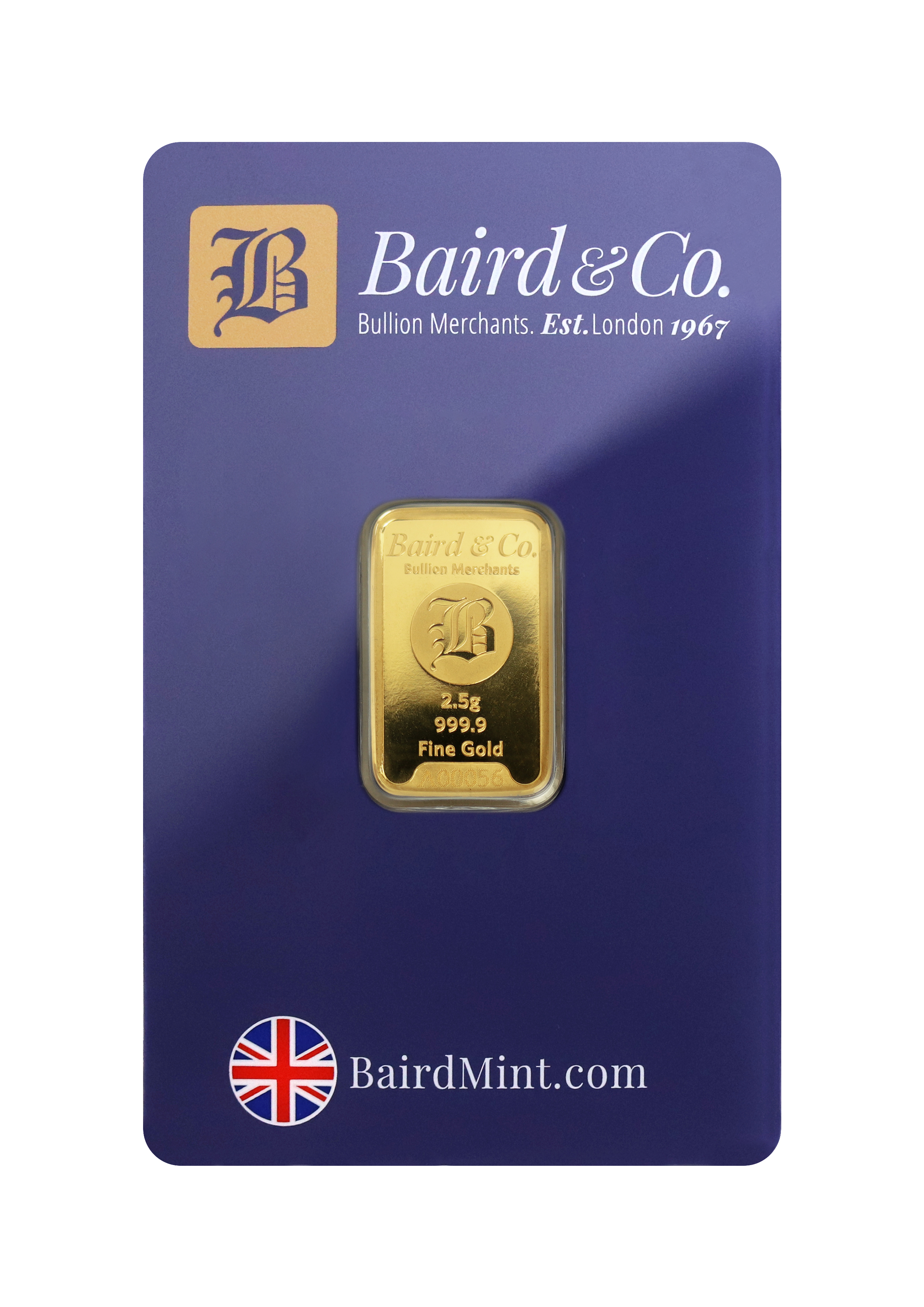 2.5g Gold Minted Bar